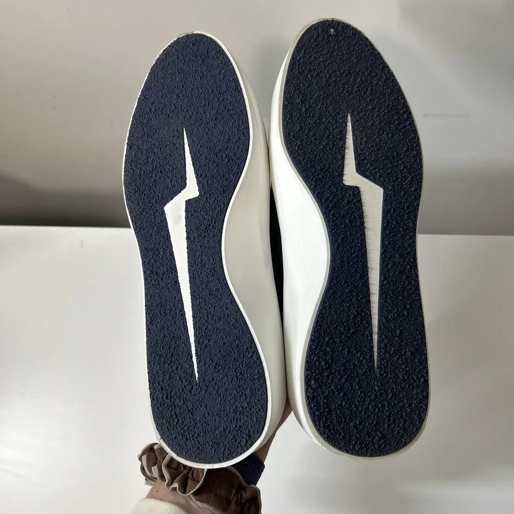 Wolf & Shepherd Shoes Mens 7.5 Women's 9 Cruise Mule Slip On Navy White